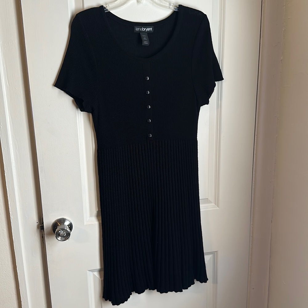 Black knit dress